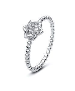 Ornate Flower Silver Ring NSR-3184